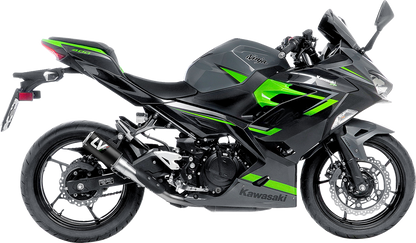 Leovince LV Corsa muffler in carbon fiber for Kawasaki Ninja 400/500 2018-2025, high-performance motorcycle exhaust.