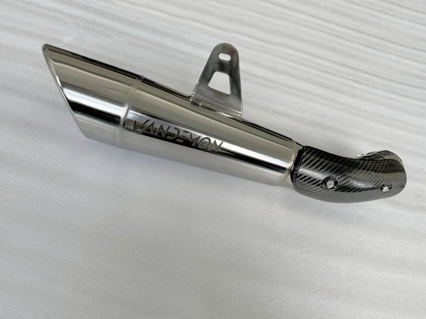 Vandemon Titanium Slip-On Exhaust for Kawasaki Ninja ZH2 H2R by Bill's Exhausts, showcasing the sleek titanium design and exhaust pipe.
