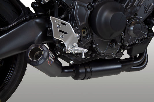 All-black Bill's Exhausts M4 full exhaust system for Yamaha MT-09/SXR900 2021-2026, featuring sleek motorcycle exhaust design.