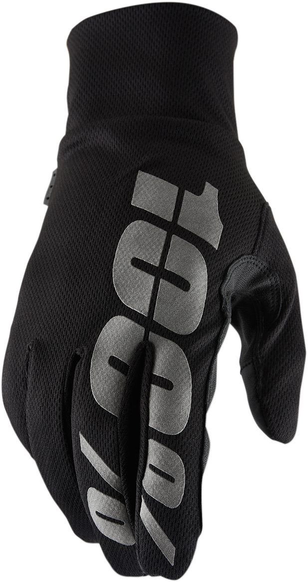 Black 100% Hydromatic Waterproof Gloves in XL size from Bill's Exhausts, featuring durable waterproof material and ergonomic design.