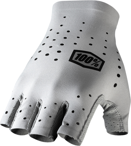 Gray Bill's Exhausts 100% Sling short finger gloves in medium size, designed for comfort and flexibility.