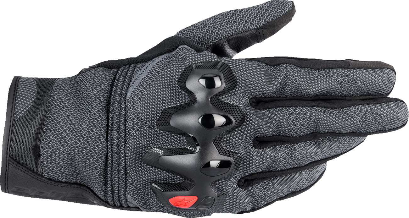 Alpinestars Morph Street Gloves in black, large size, showing durable leather construction and secure wrist closure.