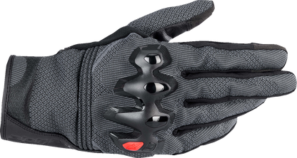Alpinestars Morph Street Gloves in black, large size, showing durable leather construction and secure wrist closure.