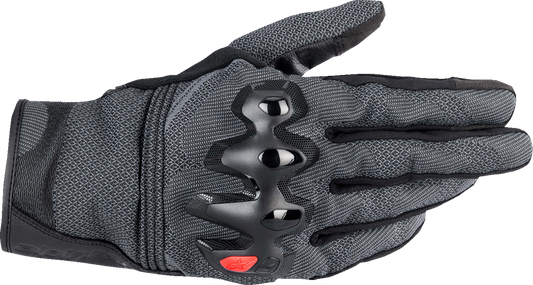 Alpinestars Morph Street Gloves in black, large size, showing durable leather construction and secure wrist closure.