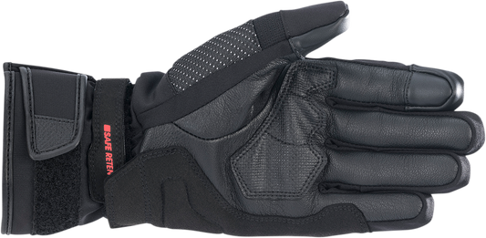 Alpinestars Women Stella Andes V3 Drystar gloves in black and coral, medium size, designed for motorcycle riding.