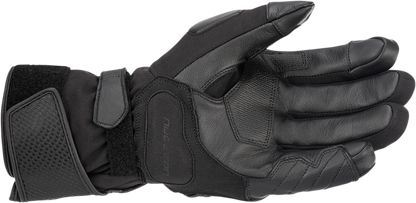 Alpinestars WR-1 V2 Gore-Tex® motorcycle gloves in black, small size, featuring durable materials and secure wrist closure.