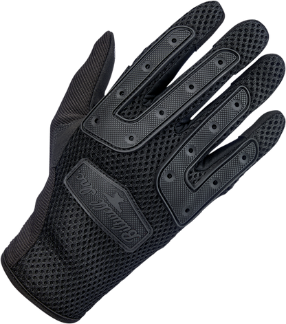 Black Biltwell Anza Gloves in large size, featuring durable material and sleek design, perfect for motorcycle riding.