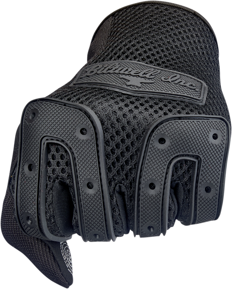 Black BILTWELL Anza Gloves in large size, durable motorcycle gloves with textured black material and secure wrist closure.