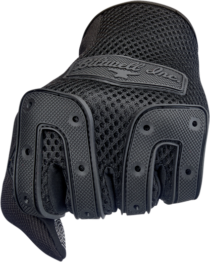 Black BILTWELL Anza Gloves in large size, durable motorcycle gloves with textured black material and secure wrist closure.