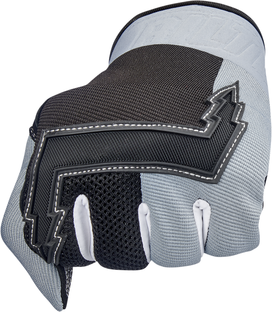 Gray Biltwell Baja Gloves in 2XL size featuring rugged design and durable material, ideal for motorcycle riding and outdoor activities.