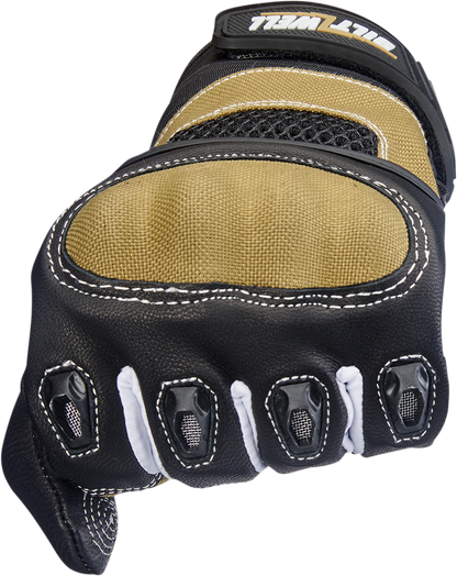 Tan Biltwell Bridgeport Gloves in small size, made of durable leather with reinforced palms and detailed stitching.