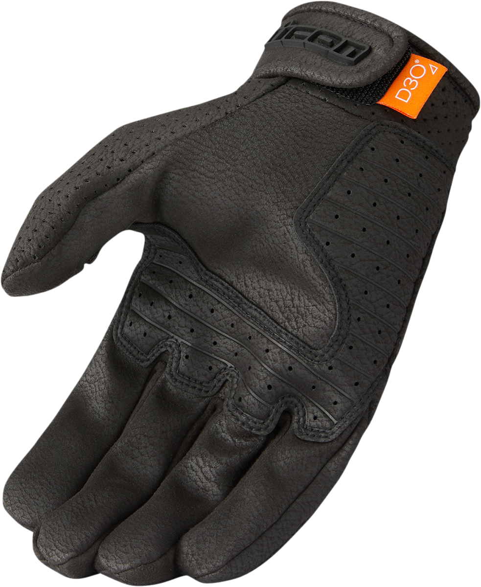 Black ICON Airform™ gloves in 2XL size, featuring durable material and ergonomic design for comfortable hand protection.