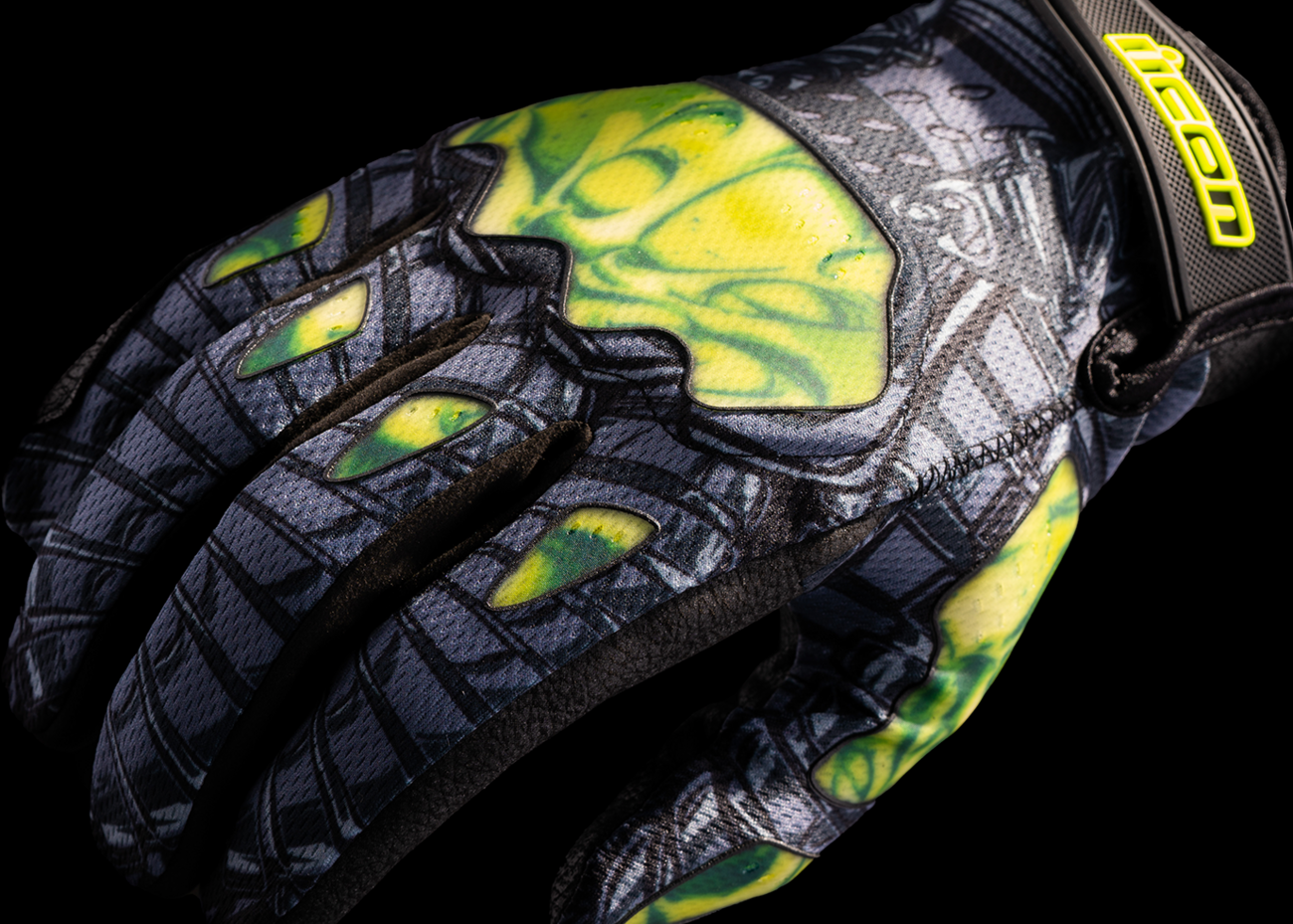ICON Hooligan Outbreak™ Gloves - Green - Medium 3301-4654 - Howling Moto