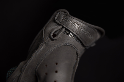 Black ICON Outdrive™ Gloves in size small by Bill's Exhausts, showcasing durable gloves with textured grip design.