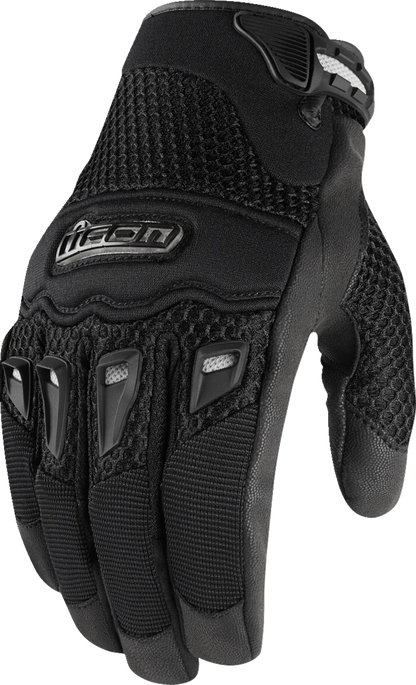 Bill's Exhausts ICON Twenty-Niner CE Gloves in black, 2XL, showcasing durable motorcycle gloves with reinforced design.