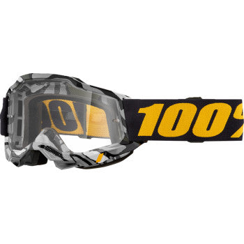 Bill's Exhausts 100% Accuri 2 Goggle Ambush clear lens for motocross riding, lightweight and comfortable protective goggles.