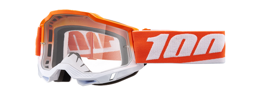 Bill's Exhausts 100% Accuri 2 Goggles in clear lens, matte finish, designed for protective eyewear with a comfortable fit.