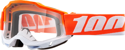 Bill's Exhausts 100% Accuri 2 Goggles in clear lens, matte finish, designed for motocross or off-road riding.