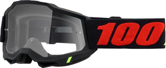 Bill's Exhausts Accuri 2 Goggles in clear lens with black frame, designed for eye protection and comfort.