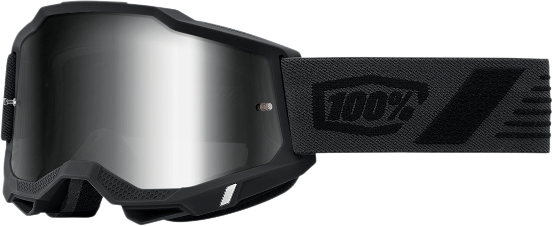 Bill's Exhausts 100% Accuri 2 Goggles Scranton Silver Mirror with clear lenses for motocross or off-road riding.