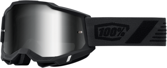 Bill's Exhausts 100% Accuri 2 Goggles Scranton Silver Mirror with clear lenses for motocross or off-road riding.