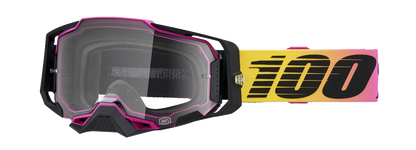Bill's Exhausts 100% Armega Goggles in clear lens, model 91, designed for eye protection with a sleek, lightweight frame.
