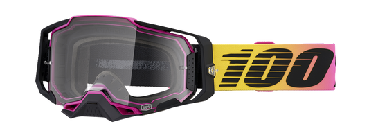 Bill's Exhausts 100% Armega Goggles in clear lens, model 91, designed for eye protection with a sleek, lightweight frame.