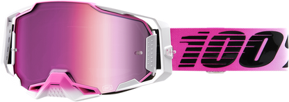 Bill's Exhausts 100% Armega Goggles Harmony Red Mirror, protective goggles with reflective red lenses for outdoor activities.