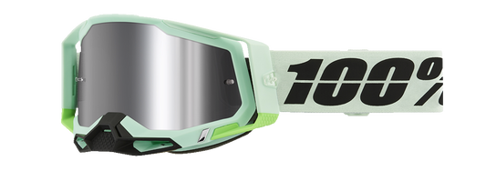 Bill's Exhausts Racecraft 2 Goggles with Palomar Silver Flash Mirror lens, featuring a sleek design for racing or outdoor activities.