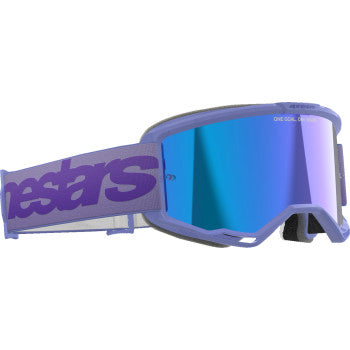 ALPINESTARS GOGGLES Vision 5 Goggle - Wordmark - Purple - Blue Mirror 5102425-3116 - Howling Moto