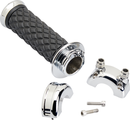 BILTWELL Grips - Alumicore - Custom - Chrome 6606-105-01 - Howling Moto