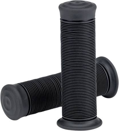 Black BILTWELL Kung Fu 1-inch grips for motorcycles, featuring textured rubber for secure grip and stylish black finish.