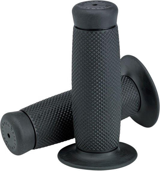 Black BILTWELL Renegade 7/8" motorcycle grips from Bill's Exhausts, featuring a textured rubber surface for a secure grip.