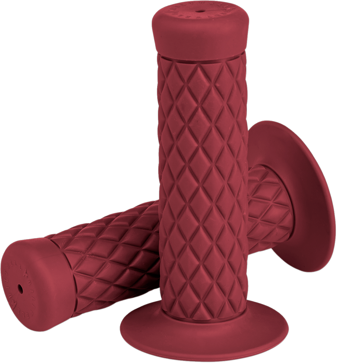 BILTWELL Thruster motorcycle grips in 7/8 inch Oxblood color, designed for custom bike handlebars, by Bill's Exhausts.