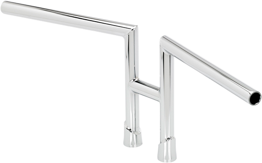 Chrome BILTWELL H2 handlebar from Bill's Exhausts, featuring a sleek, curved design for motorcycle handlebars.