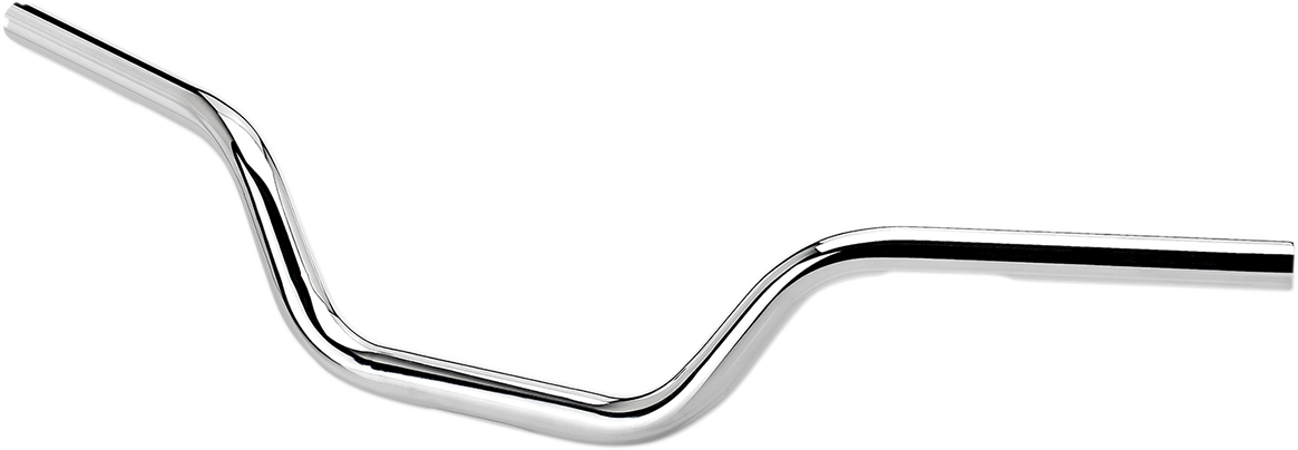 BILTWELL Oversized Tracker High Handlebar in chrome, designed for motorcycles, showcasing the wide, high-rise handlebar style.