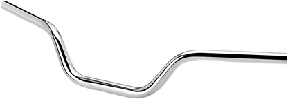 BILTWELL Oversized Tracker High Handlebar in chrome, designed for motorcycles, showcasing the wide, high-rise handlebar style.