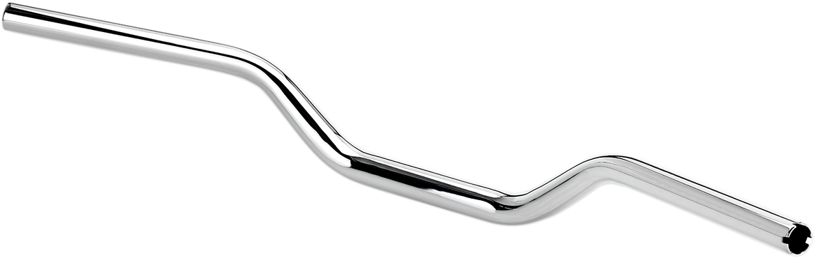 BILTWELL Oversized Tracker Mid Handlebar in chrome by Bill's Exhausts, showing the sleek, curved motorcycle handlebar design.