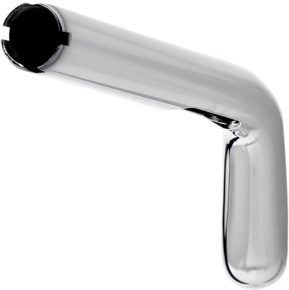 Chrome BILTWELL Oversized Tracker Mid Handlebars for motorcycles, featuring sturdy construction and classic design details.