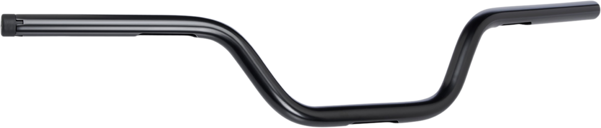 Black BILTWELL Tracker High Handlebars for motorcycles, designed for TBW models, with a sleek and durable metal finish.