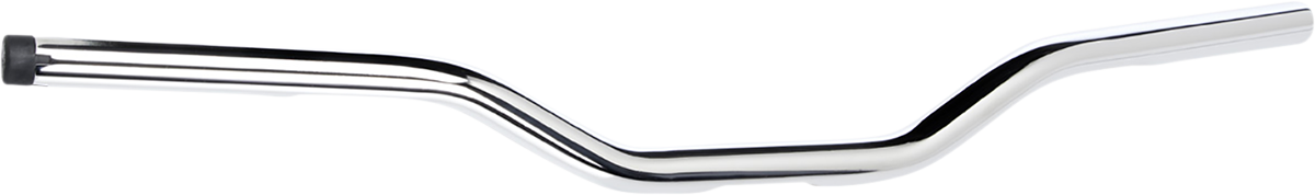 Chrome BILTWELL Tracker Handlebar for motorcycles, featuring a sleek design and durable construction, by Bill's Exhausts.