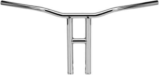 Chrome Biltwell Tyson XL 14-inch handlebar for motorcycles, featuring durable construction and classic design.