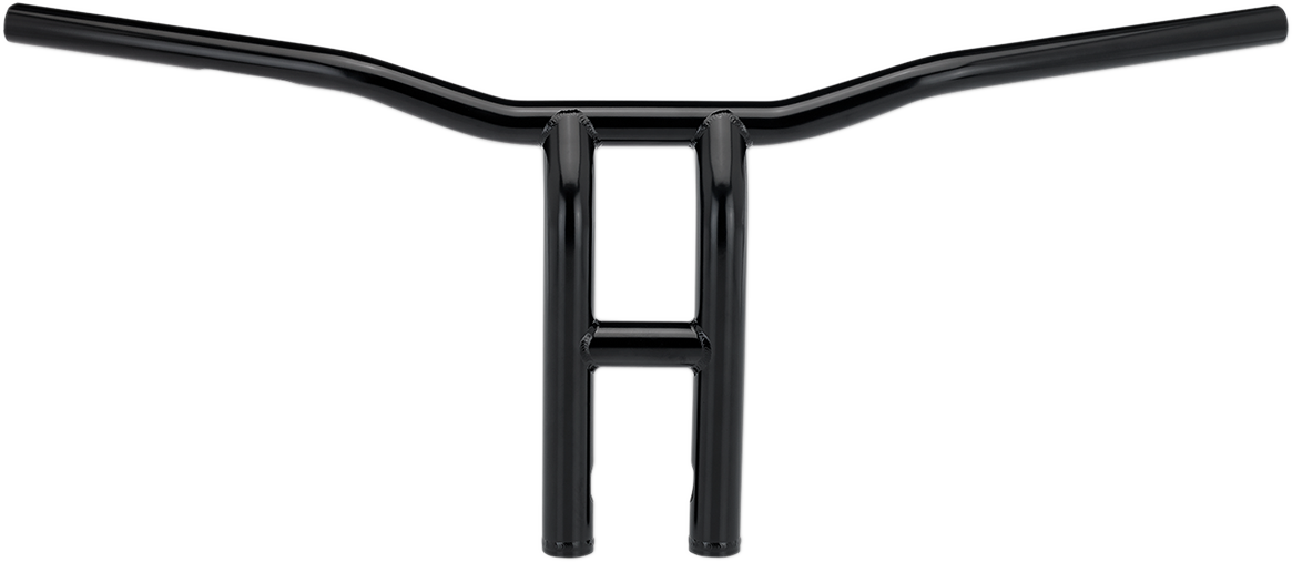 Black BILTWELL Tyson XL Pullback Handlebars for motorcycles, 12-inch wide, with a sturdy design and brand logo visible.