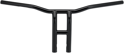 Black BILTWELL Tyson XL Pullback Handlebars for motorcycles, 12-inch wide, with a sturdy design and brand logo visible.