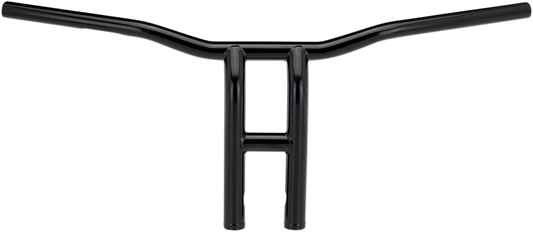 Black BILTWELL Tyson XL Pullback Handlebars for motorcycles, 12-inch wide, with a sturdy design and brand logo visible.