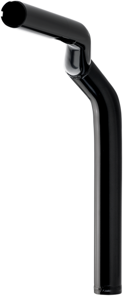 Black Biltwell Tyson XL pullback handlebar for motorcycles, 12-inch wide, with a rugged design for custom bike builds.