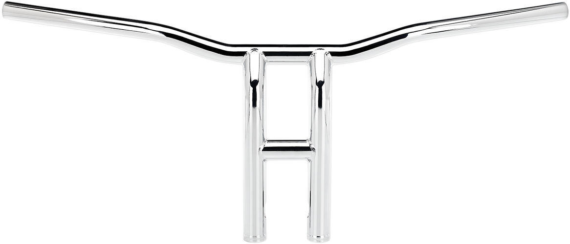 Chrome BILTWELL Tyson XL Pullback Handlebar for motorcycles, 12-inch wide, designed for enhanced comfort and control.