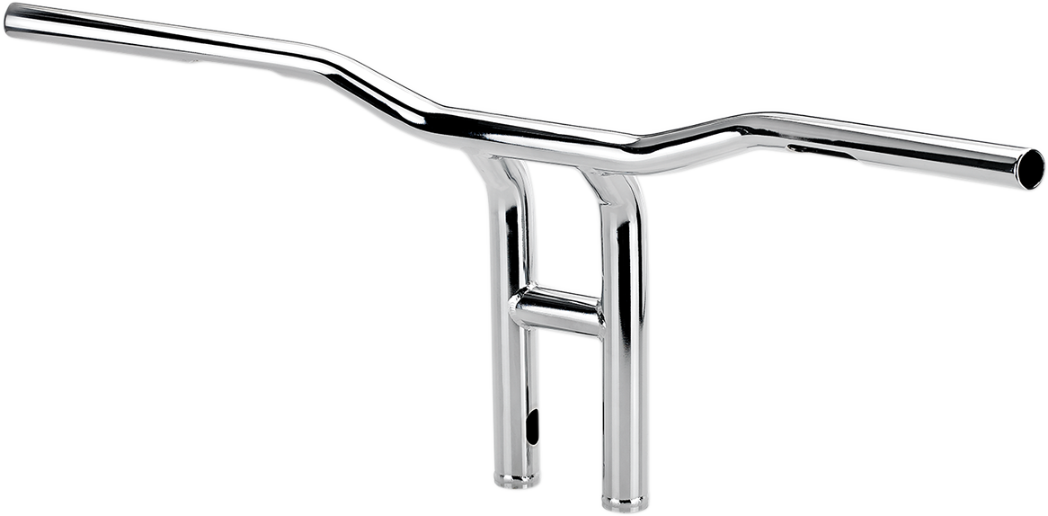 Chrome BILTWELL Tyson XL Pullback Handlebar for motorcycle, 12-inch width, durable metal construction, designed for custom bikes.