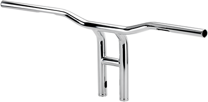 Chrome BILTWELL Tyson XL Pullback Handlebar for motorcycle, 12-inch width, durable metal construction, designed for custom bikes.