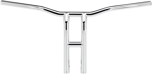 BILTWELL Tyson XL pullback 14-inch chrome handlebar for motorcycles, featuring a classic design and sturdy construction.